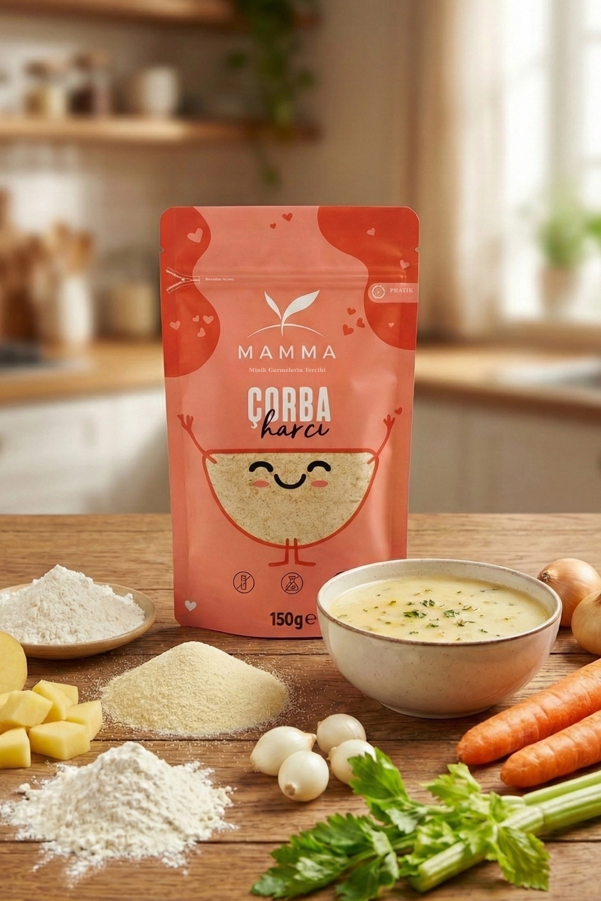 Patatesli Kereviz Çorbası (+8Ay)