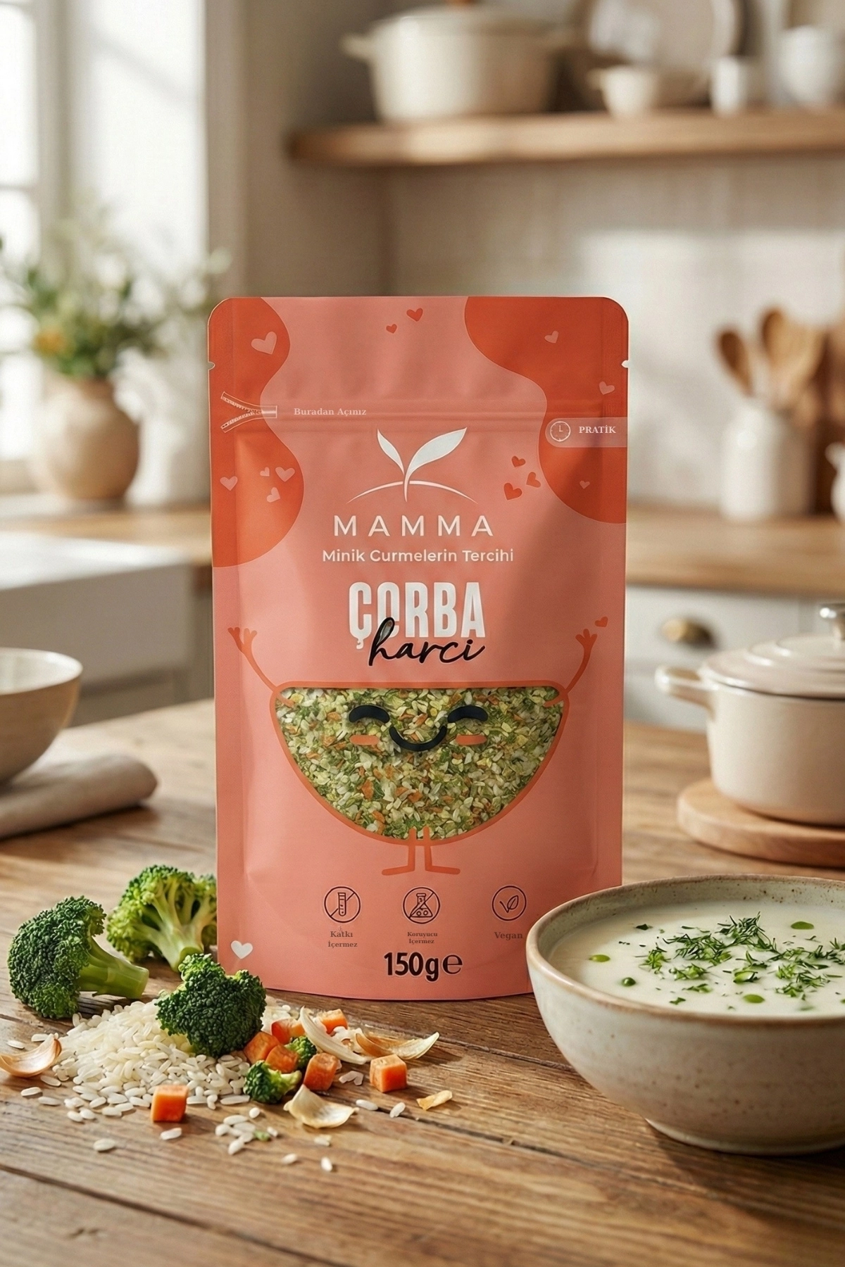 Brokolili Havuçlu Pirinç Çorbası (+6Ay)