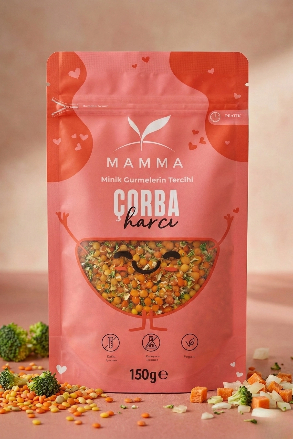 Sebzeli Mercimek Çorbası(+7Ay)