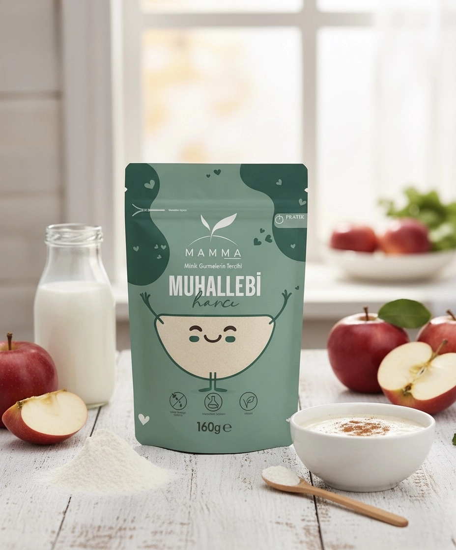 Siyez Unlu Elmalı Muhallebi Harcı (+6Ay)