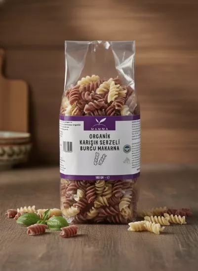 Organik Karışık Sebzeli Burgu Makarna