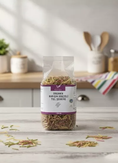 Organik Karışık Sebzeli Tel Şehriye