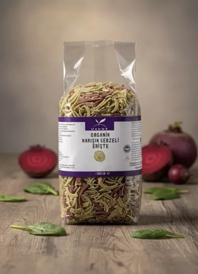 Organik Karışık Sebzeli Erişte