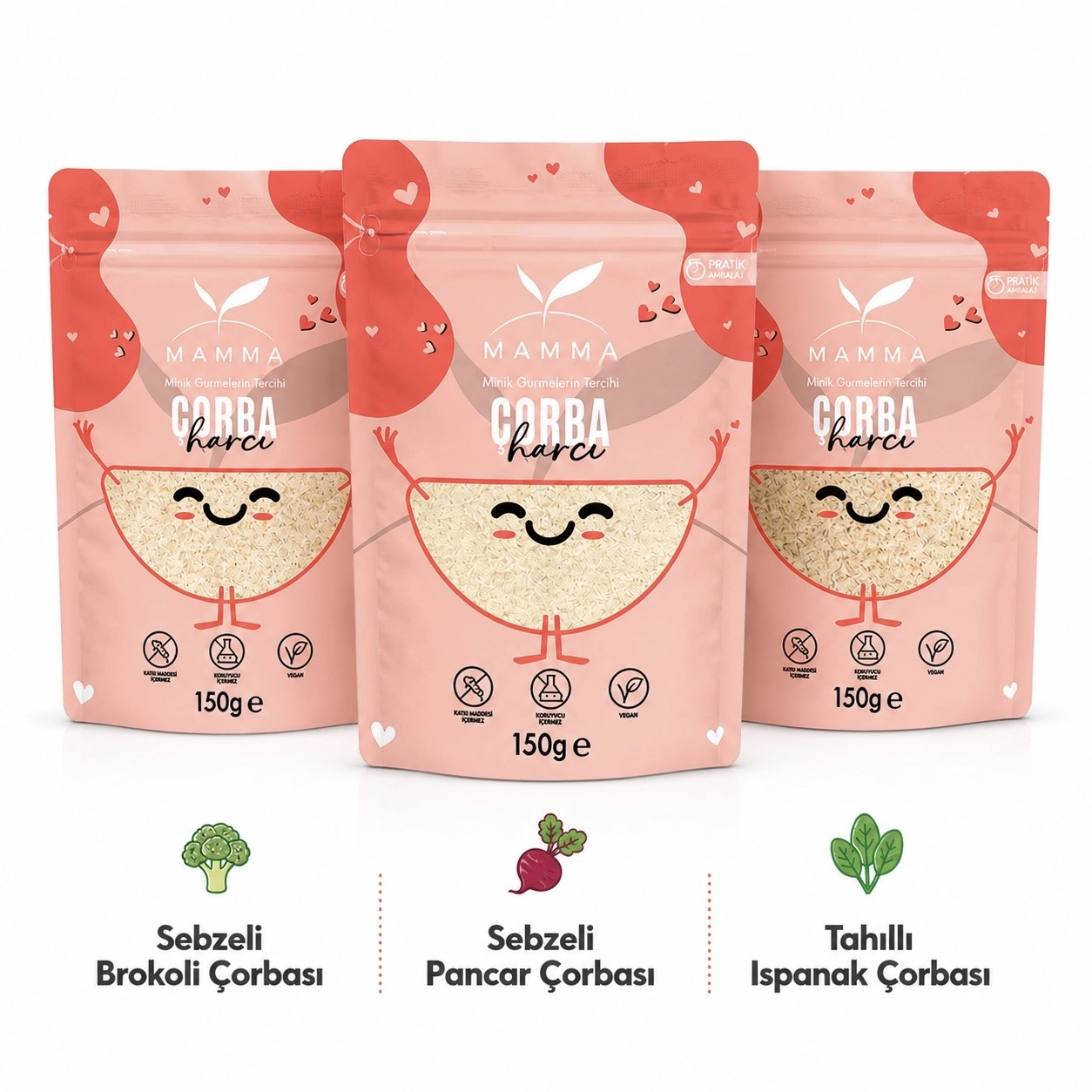 Mamma 3 lü Çorba Paketi (3x150g)